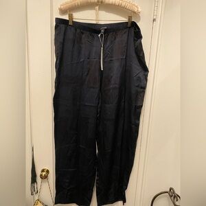 NWT Blue XL Eileen Fisher Silk Straight Ankle Pant